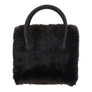 La Maison de la Fausse Fourrure Paris  faux  fur Brown  purse France